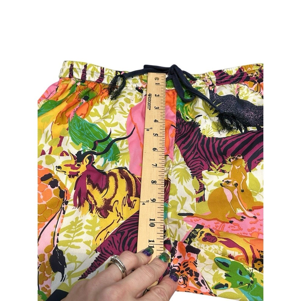 J Crew Pants Size 2 Drapey Wide Leg Ratti Safari Printed Soft Tropical‎ #QR6-5 - Picture 6 of 8